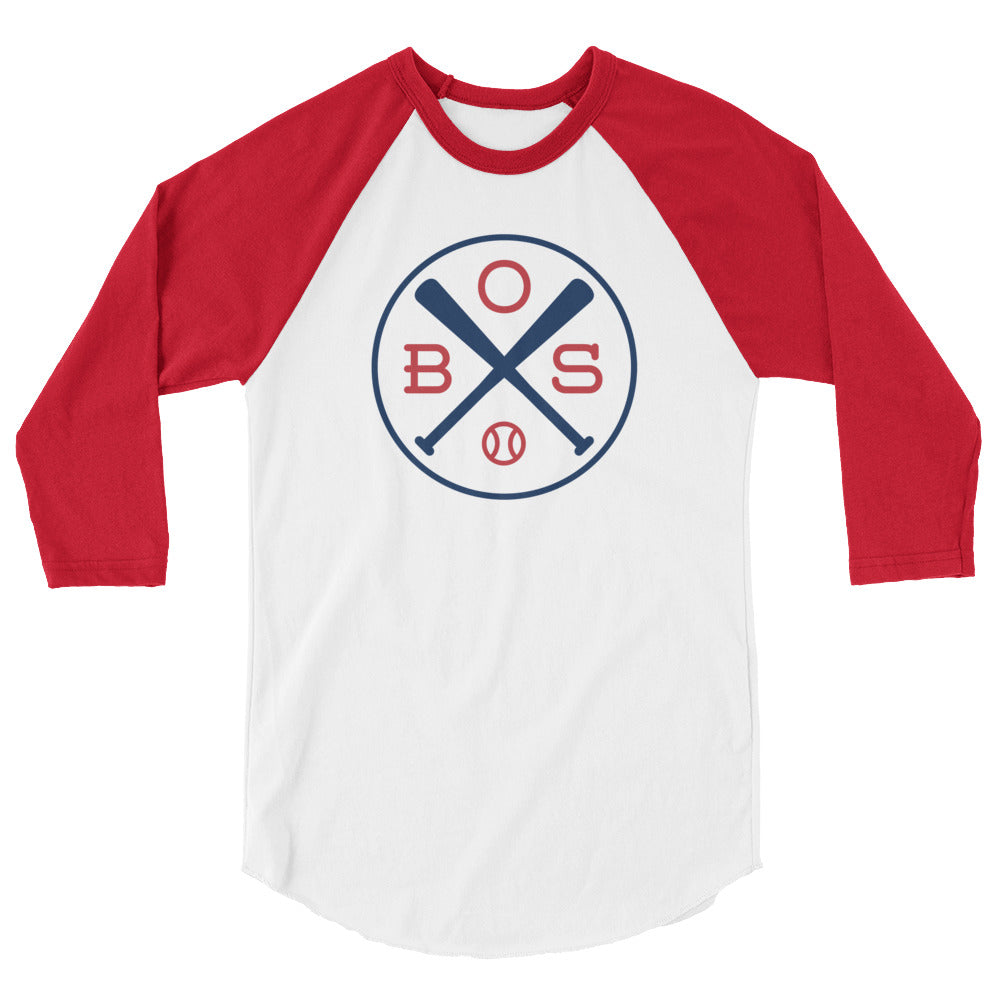 Boston Baseball Shirt 3/4 Sleeve Raglan