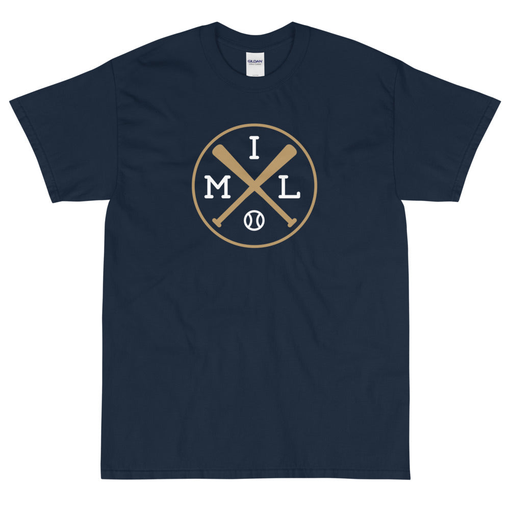 Milwaukee Crossed Baseball Bats T-Shirt